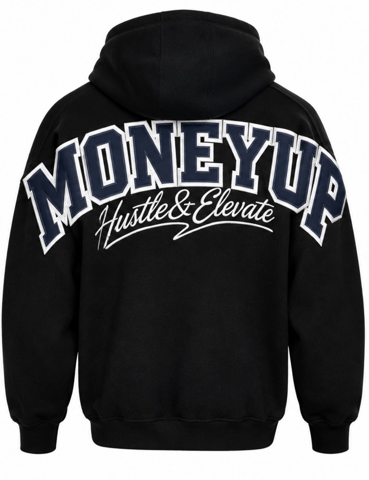 MONEYUP HOODY – BLACK & BLUE